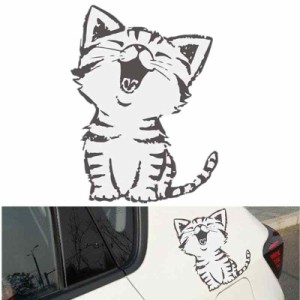 UNIQOCK 車用デカールウィンドウステッカー-ラップトップステッカー-猫ウィンドウ電話ステッカー かわいい猫の車のステッカーステッカー