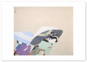 ポスター 上村松園 『牡丹雪(日本画)』 A3サイズ【日本製】 [インテリア 壁紙用] 絵画 アート 壁紙ポスター