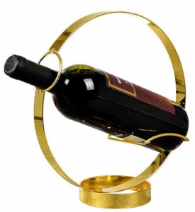 Anberotta アンティーク ワインホルダー ワインラック シャンパン ボトル スタンド インテリア ディスプレイ 選べるカラー W44 (ゴールド