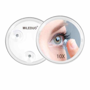 MILEDUO 拡大鏡 10X 拡大鏡 吸引カップ 簡単取り付け 拡大化粧鏡に使用 旅行用拡大鏡 シャワーミラーに貼り付け 眉毛抜き用 10cm （1つ）