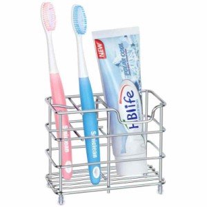 HB LIFE 歯ブラシスタンド ステンレス 置き型 歯ブラシホルダー 歯ブラシ立て 歯ブラシ置き ステンレス 防錆 多機能 (デザインA)