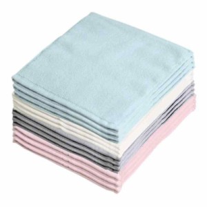 洗い替え便利な 綿100％ ふわふわ 無撚糸 タオル ハンカチ アッシュカラー 4色24枚組 業務用（20×20？）