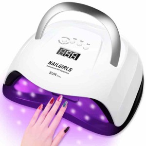 NAILGIRLS LED & UV ネイルライト 168W 42LEDs ジェルネイル用 uvライト レジン用 硬化ライト ハイパワー 高速硬化 プロ用 4つタイマー設