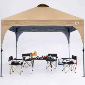 ABCCANOPY タープテント ワンタッチ 3段階調節 ベンチレーション 天井 2m/2.5m/3m アウトドア 簡単 大型 タープ テント キャスターバッグ