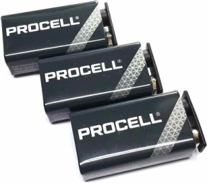 【DURACELL】PROCELL デュラセル プロセル 9V電池 エフェクター/楽器用アルカリ電池 3個セット DP-9V-3pcs