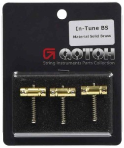 GOTOH テレキャスター用ブリッジサドル、3個セット、ブラス(PSS-ITB) In-TuneBS