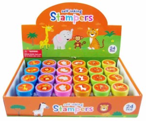 24 Pcs Zoo Animals Stampers for Kids