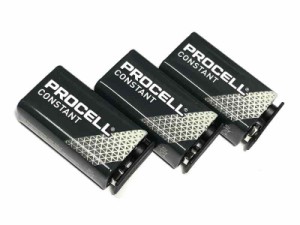 DURACELL PROCELL エフェクター角電池/006P(9V) プロ仕様楽器用アルカリ デュラセル/プロセル ３個パック