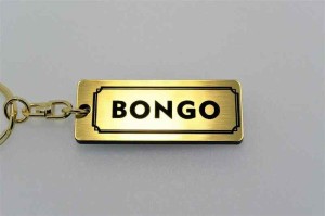 A-537-1 BONGO 金黒 ゴールド2重リング オリジナル キーホルダー ストラップ スマートキーケース キーケース ブランクキー メインキー 等