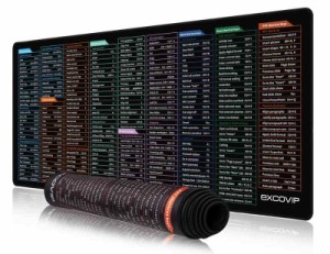 excovipマウスパッド、大型 ゲーミング (黒の大きな英語)