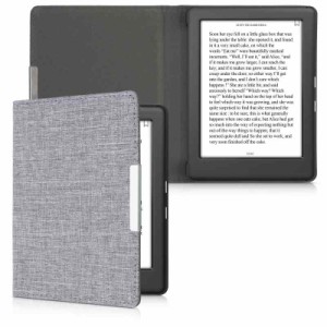 kwmobile 対応: Kobo Glo HD/Touch 2.0 用 ケース - 布 電子書籍カバー - オートスリープ reader 保護ケース (布地 ライトグレー)