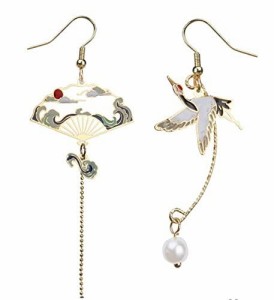 no.507 えんじ　華ビジューピアス　イヤリング　和風　成人式　振袖　着物 ピアス 今季イチオシ