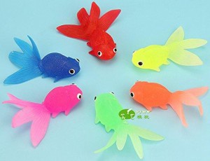 縁日すくい　やわらか　ミニ金魚（約40mm）　１００個入り / お楽しみグッズ(紙風船)付きセット