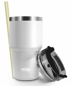 【日本限り】TYESO タンブラー ストロー付き 水筒 ボトル スポーツボトル ストローボトル ふた付き 真空断熱 600ml 真空クエンチャー 魔