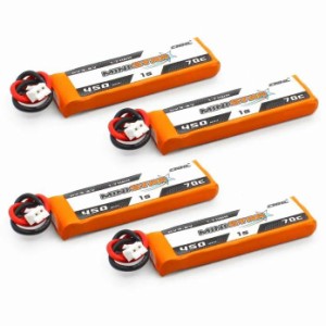 CNHL MiniStar 450mAh 3.8V 1S LiHV 70Cリポバッテリー PH2.0コネクター 高放電率RC大容量バッテリー ドローン用Lipo リチウムポリマー電