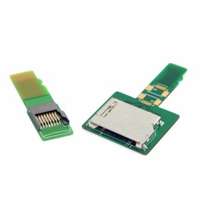 Cablecc 1Set SDTFカードソケットメスからMicro-SDTFオスメモリカードキットエクステンションアダプターテストツールエクステンダー