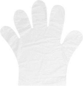 [LIHAO] 使い捨て手袋 ビニール 極薄 200枚入 ポリエチレン 透明 衛生対策 介護・掃除用
