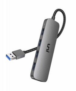 USB ハブ USB3.0 4ポート 拡張 【超小型・軽量設計】uniAccessories ハブ 5Gbps高速転送 (20cm)