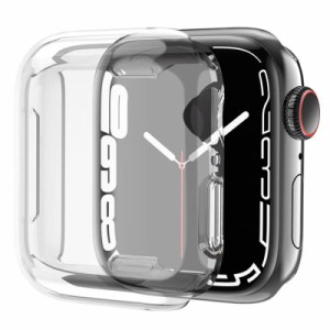 GOCROWEEN for Apple Watch7 41mm フルカバー アップルウォッチ7ケース TPU (45mm, クリア)