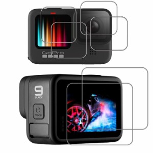 【2枚セット】For Gopro Hero 12 Gopro Hero 11 GoPro hero10 HERO9 Black 用 ガラスフィルム 強化ガラス 旭硝子製 FOR GoPro hero 10 HE