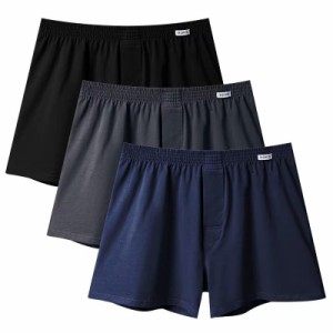 [Kaiyas] パンツ メンズ 下着 ニットトランクス 前開き 3枚/5枚セット m l xl 2xl コットン 肌着 プレゼント 男性用 人気 かわいい 蒸れ