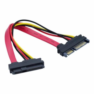 Cablecc SAS ハードディスクドライブ SFF-8482 SAS ケーブル 29Pin オス - メス延長ケーブル 0.5m (あなたのSATA 10cm)