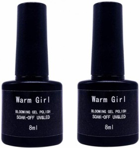 Warm Girl 2pcs Watercolor Liquid ネイル マーブルリキッド ジェルネイル クリアブルーミングジェル 自宅ネイル セルフネイル clear blo