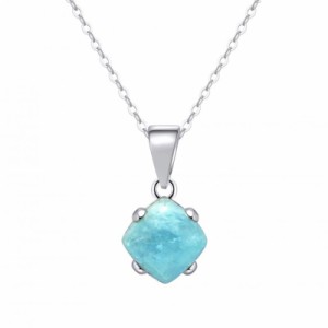 [Bellitia Jewelry] 天然石 純銀 ネックレス アクアマリン ペンダント 宝石ブルー シルバー925 レディース 白金メッキ 14Kゴールドメッキ