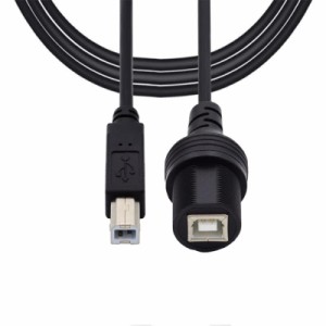 Cablecc防水防塵480 Mbps USB 2.0標準B型拡張データ電源オス・メスケーブルかごパネル取付設計1 m