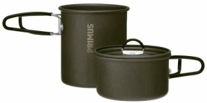 PRIMUS(プリムス) イージークック・ミニキット P-CK-K101 登山・キャンプ用クッカー アルミコッヘル 840ml+485ml (ブラック, ポット (840