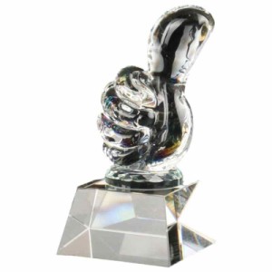 YYDS いいねトロフィー クリスタルガラス製の表彰トロフィー 優勝者に贈られる優勝カップ コンペ トロフィー クリスタル おもしろグッズ