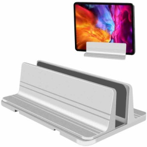 新型 ノートパソコンスタンド 縦置き pcスタンド 縦置き 冷却スタンド 幅調節可能 省スペース 滑り止め 安定感 アルミ合金素材、MacBook 