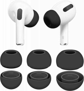 ILYAML for AirPods Pro/AirPods Pro 2/AirPods 3 イヤーピース (AirPods Pro/AirPods Pro 2, ブラック)