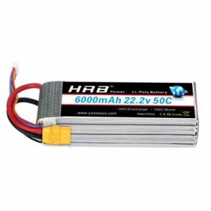 HRB 22.2V リポバッテリー 6000mah, 6s 6000mah, 6セル リポバッテリー XT90 50C-100C RC 飛行機 ヘリコプターマルチコプター