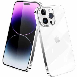 iPhone 13 Pro 用ケース クリア tpu シリコン メッキ加工 スリム 極薄軽量 透明 スマホケース 耐衝撃 QIワイヤレス充電対応 ストラップホ