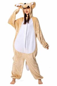 [OLAOLA] 着ぐるみ パジャマ キツネ 可愛い 大人 ハロウィン 動物 部屋着 着ぐるみパジャマ コスチューム 仮装 もふもふ 暖かい 部屋 防