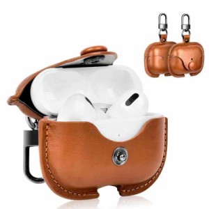 YAODLE AirPods Pro ケース 第2世代 (2023/2022) エアーポッズプロ ケース 本革 イタリアンレザー エアーポッズプロ用 カバー 高級 本革 