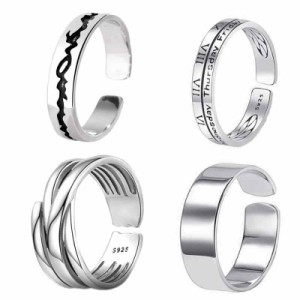 [Tiszink] 指輪 メンズ ファッションリング 指輪 リング メンズ アクセサリー シルバー リング 人気 フリーサイズ 重ね付け めんず おし