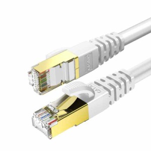 KASIMO LANケーブル CAT8 カテゴリー8 超高速 最大40Gbps 2000MHz 26AWG CAT8準拠 RJ45コネクタ SFTP 二重シールド ツメ折れ防止 イーサ