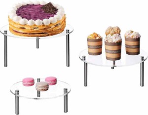 ケーキスタンド ケーキプレート フルーツプレート アクリルケーキ棚 ケーキ デザート スナック 果物収納 結婚式のデザート円盤形棚 パー