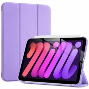 ProCase iPad Mini6 ケース 2021 8.3インチ、スリム 三つ折りスタンド ハードバックカバー、適用機種：iPad Mini 6世代 2021 (パープル)