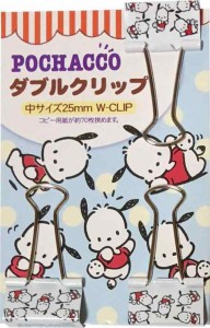 サンリオ ポチャッコ ダブルペーパークリップ 3点セット ピンチ 1インチ オフィス文房具 日本