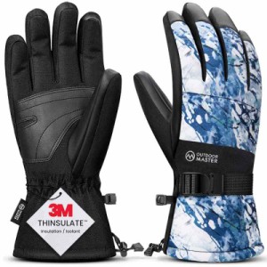 [OutdoorMaster] 手袋 防寒 防水 スノボ グローブ 3Mシンサレート 手袋 メンズ レディース スキー グローブ 防寒 スノーボード グローブ 