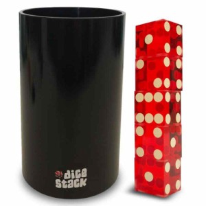 Dice Stack サイコロスタッキングプロカップセット - プロフェッショナルストレートカップ レーザーエッジ 19mm リアルカジノダイス 5個