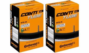 ２本セット コンチネンタル(Continental)　チューブ　MTB 26　26×1.75-2.5（米式40mm）