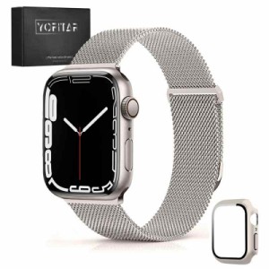 [YOFITAR] Apple Watch 用バンド 保護カバー付き-H0117 (スターライト, 45mm)