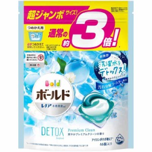 ボールド 洗濯洗剤 ジェルボール 洗濯水をデトックス 爽やかプレミアムクリーン 詰め替え 大容量 46個約3倍 (x 1)