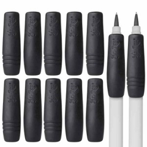 Mr. Pen- 鉛筆とペングリップ、12個パック、ブラック、大人用ペンシルグリップ、ゴム製ペンシルグリップ、関節炎の大人のためのペングリ