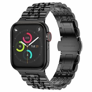 Band コンパチブル Apple Watch バンド 49mm 45mm 44mm 42mm 41mm 40mm 38mm、女性男性ビジネスアップルウォッチバンド、ステンレススチ