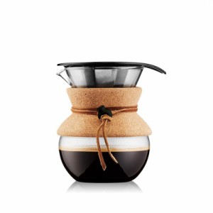 BODUM ボダム コーヒーメーカー ドリッパー POUR OVER プアオーバー ドリップ コーヒーメーカー 500ml コルク ステンレスフィルター ガラ